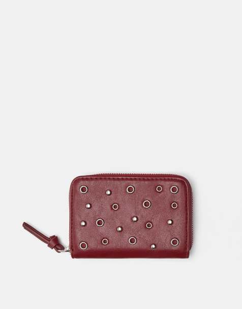 Pull&Bear - Portefeuille clouté - Rose - view 1