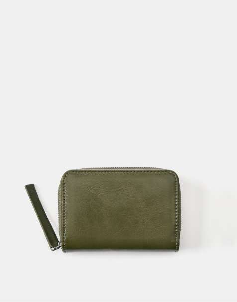 Pull&Bear portefeuille uni vert - view 1