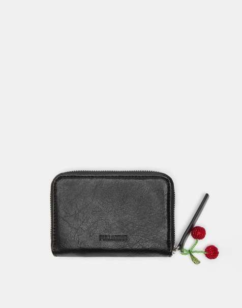 Pull&Bear - Portemonnee met versiering in zwart - view 1
