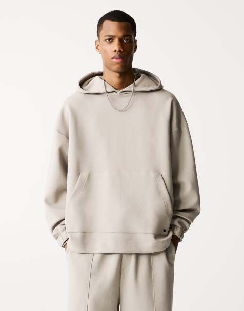 Pull&Bear premium hoodie in grey - view 1
