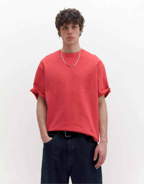 Pull&Bear - Premium - Rød kortærmet T-shirt - view 1