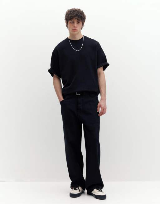 Pull&Bear - Premium - Sort kortærmet T-shirt, 2 af 4
