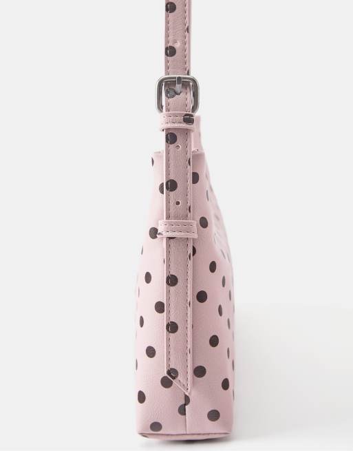 Pull&Bear prickig axelväska i rosa, 3 av 4