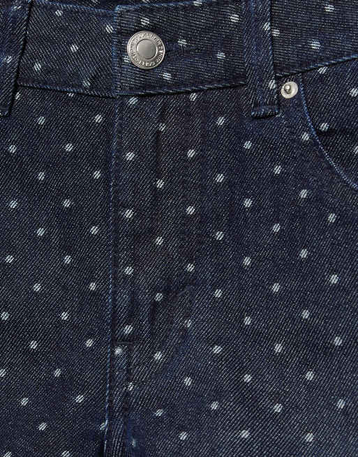 Pull&Bear prickiga minishorts i marinblått, 7 av 7