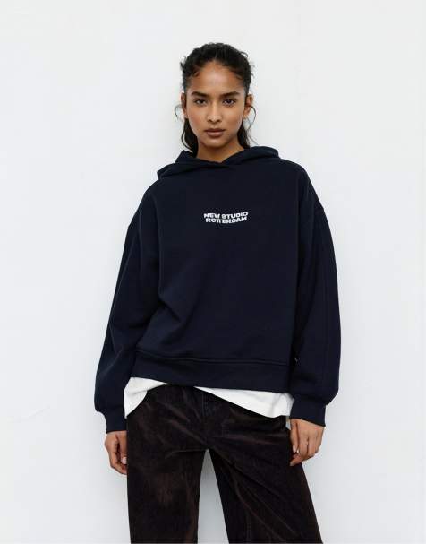 Pull&Bear Project 03 hoodie in navy - view 1