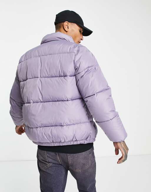 Pull and bear 2025 purple puffer jacket