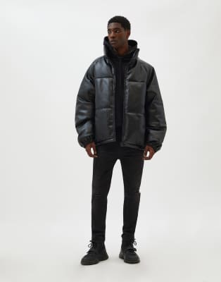 pull & bear black puffer jacket