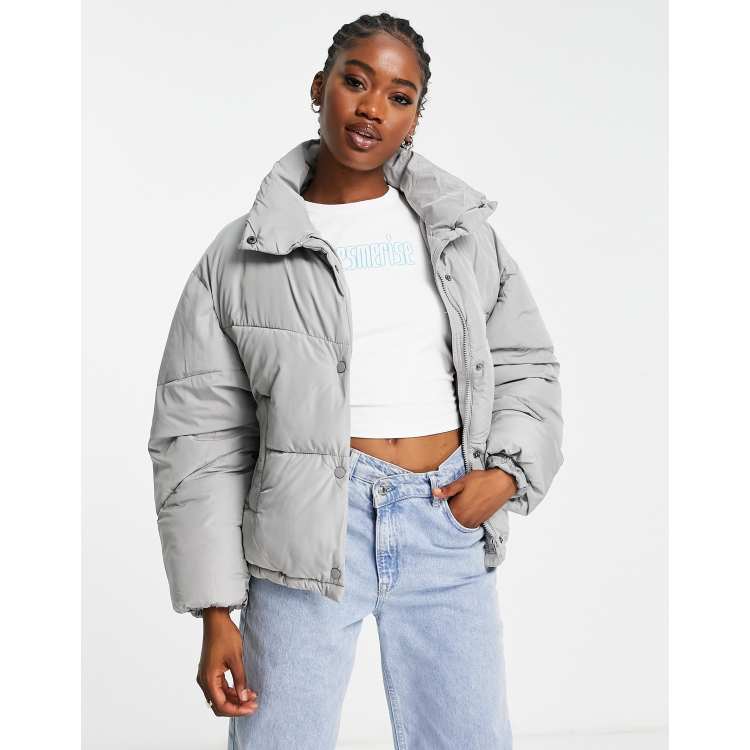 Grey padded store jacket womens