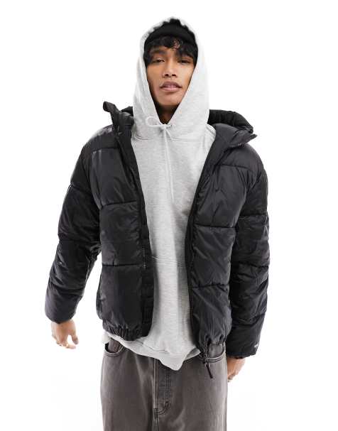 Black no hood online jacket