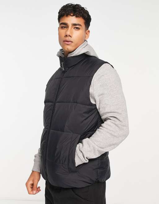 Long puffer vest - pull&bear