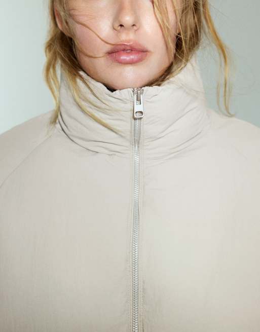 Pull&Bear Pufferjacke mit Stehkragen in Eisblau, 3 von 7