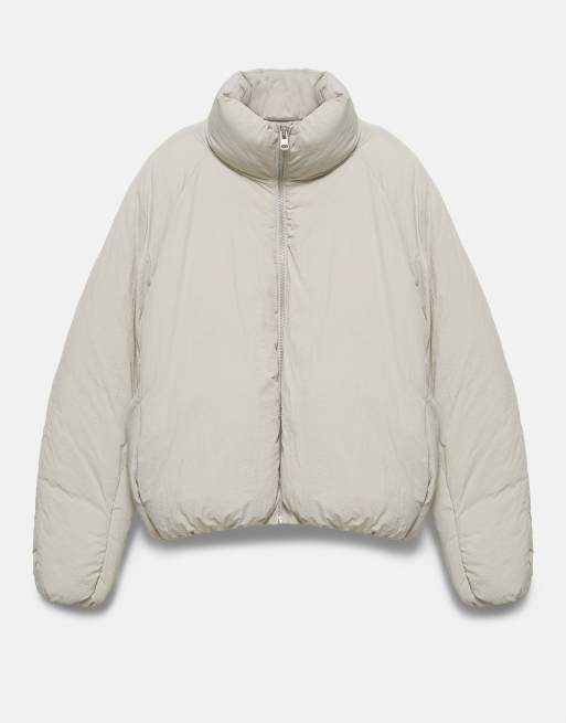 Pull&Bear puffjacka med ståkrage i isblått, 6 av 7