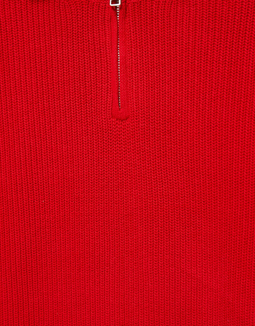 Pull&Bear pull à demi-zip rouge, 6 de 7
