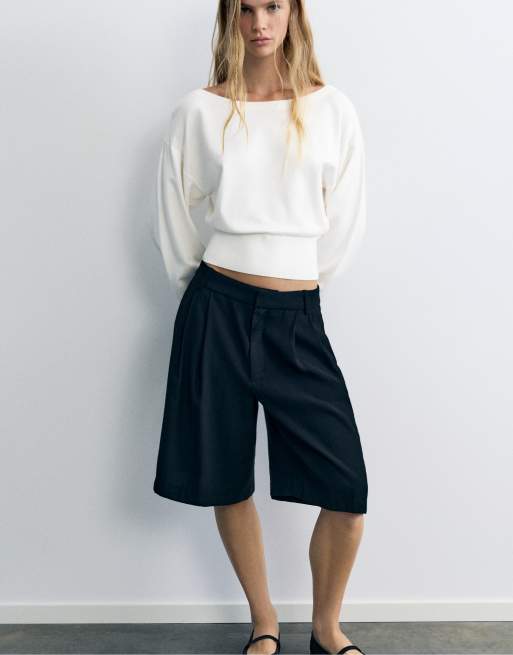 Pull&Bear pull à encolure bateau beige, 5 de 7