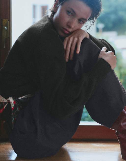 Pull&Bear pull à épaules rembourrées noir, 4 de 7