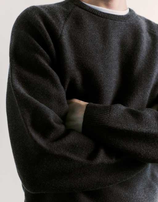 Pull&Bear pull à manches raglan en anthracite foncé, 3 de 7