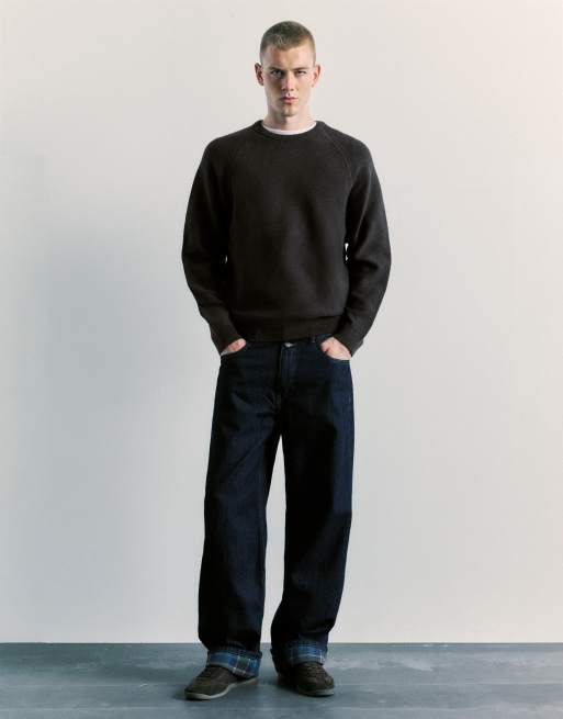 Pull&Bear pull à manches raglan en anthracite foncé, 4 de 7