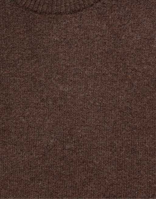 Pull&Bear pull basique à col rond marron, 6 de 7