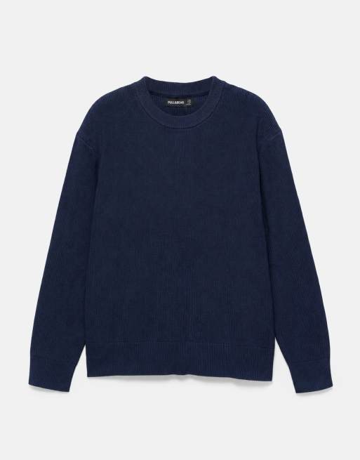 Pull&Bear pull basique bleu marine, 5 de 7