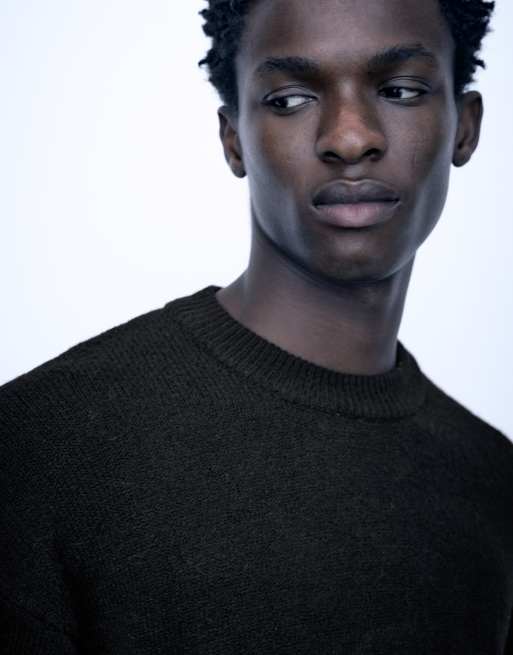 Pull&Bear pull basique col rond noir, 3 de 7