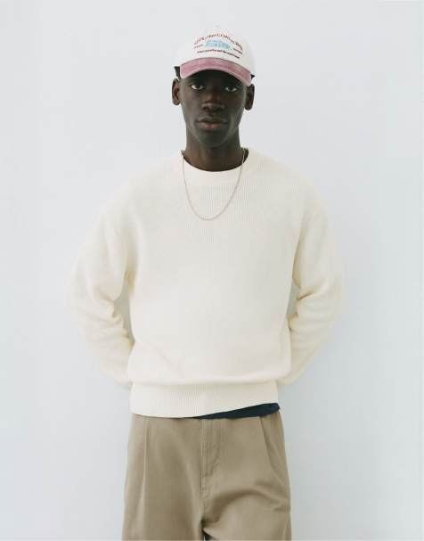 Pull&Bear pull basique écru - view 1