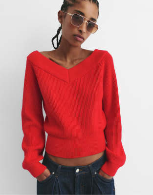Pull court en maille envers - Pull & bear - Modalova