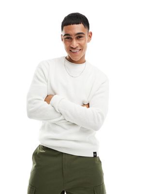 Pull&Bear ribbed knitted jumper in  ecru - ASOS Price Checker