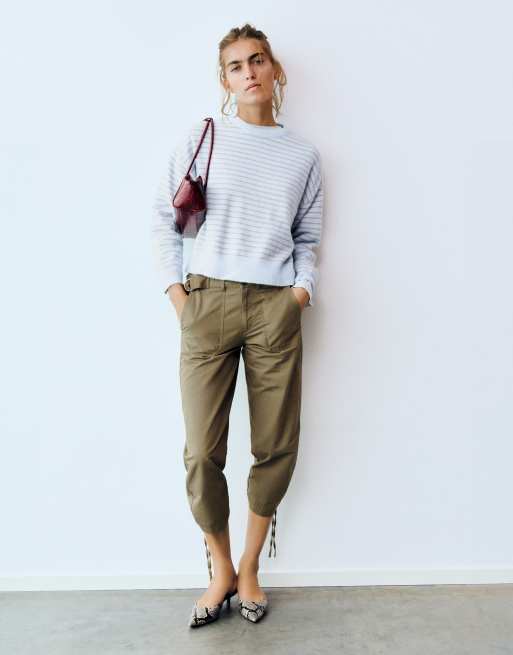 Pull&Bear pull en maille douce coupe carrée bleu clair, 4 de 7