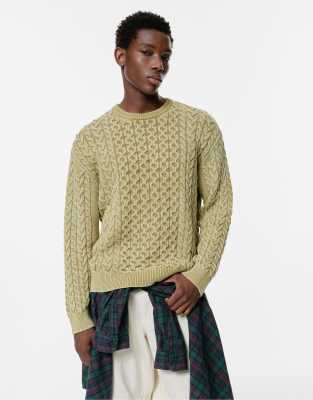 Pull en maille torsade - pomme dlav - Pull & bear - Modalova