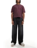 [Pull & Bear] Pull & Bear pull on baggy jeans in black 38 BLACK