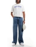 [Pull & Bear] Pull & Bear pull on baggy jeans in blue 40 BLUE