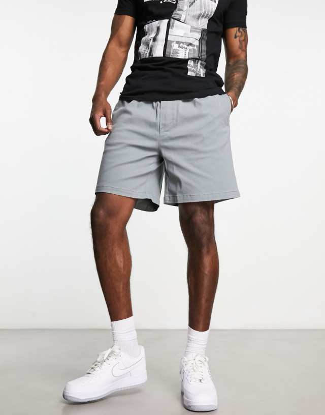 Pull&Bear - pull on short in dark grey