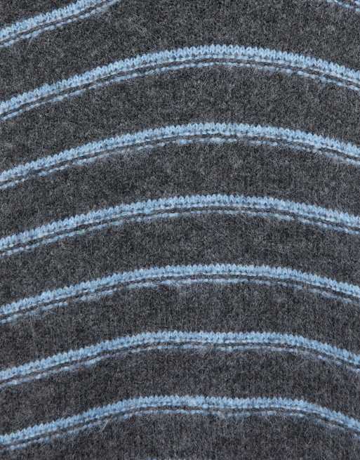 Pull&Bear pull rayé gris foncé, 6 de 7