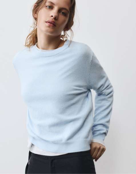 Pull&Bear pull regular fit bleu clair - view 1