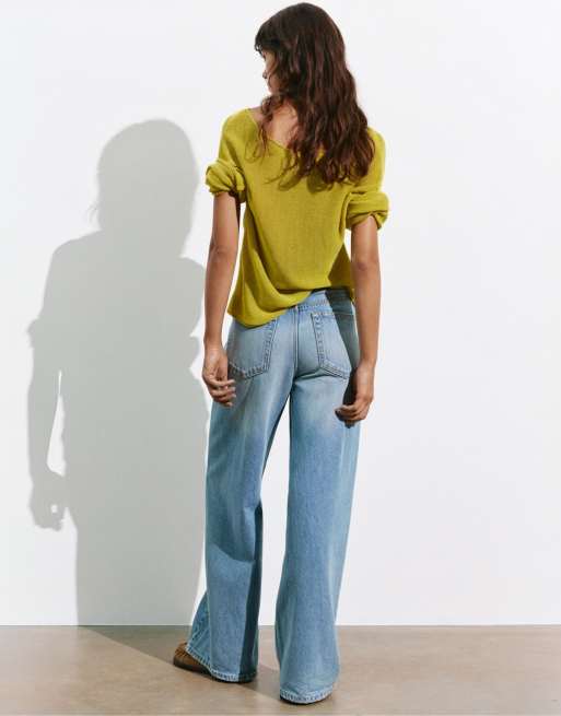 Pull&Bear pull rustique vert pomme, 2 de 7