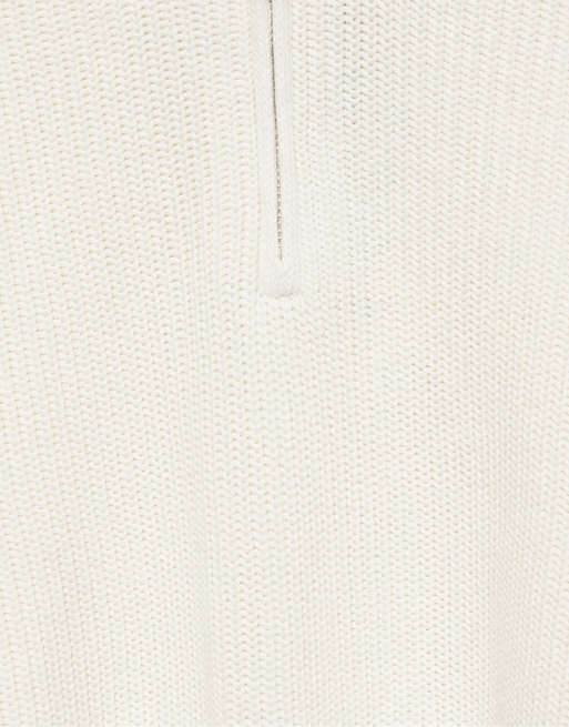 Pull&Bear Pullover mit halbem Reißverschluss in Wollweiß, 6 von 7