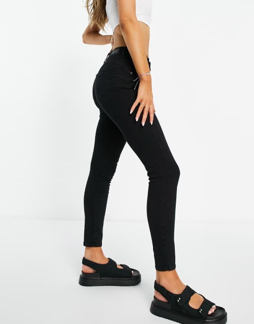 Pull Bear push up jean in black