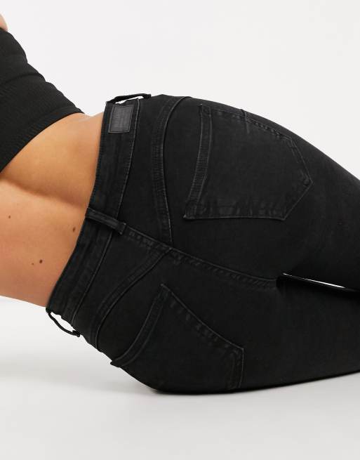 Pull&Bear - Push-up jeans in zwart