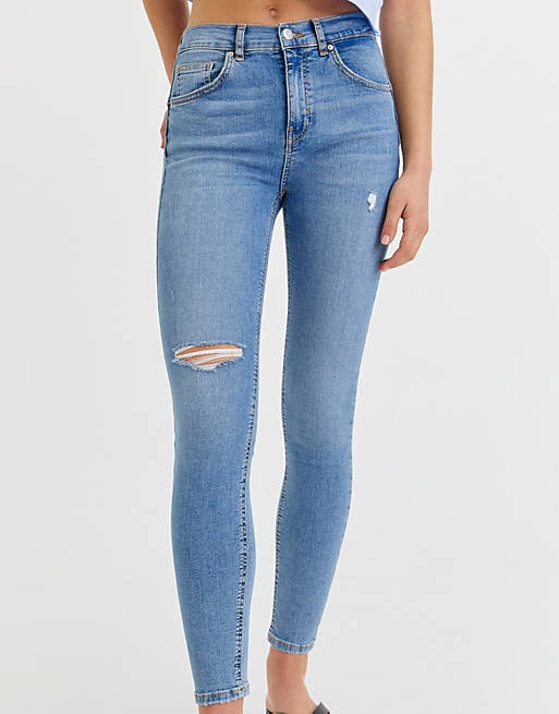 Womens Clothing Jeans Straight-leg jeans Save 20% Pull&Bear Denim Push Up Sculpt Skinny Jean in Blue 