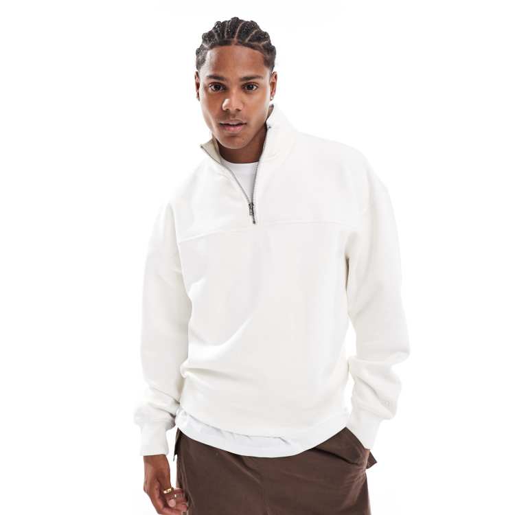 トップス OFF White sweat pullover Off-White Cream Floral Print Cotton Crew Neck Sweatshirt L