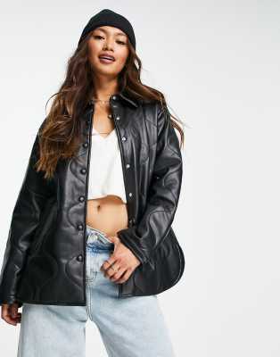 zara white faux leather jacket