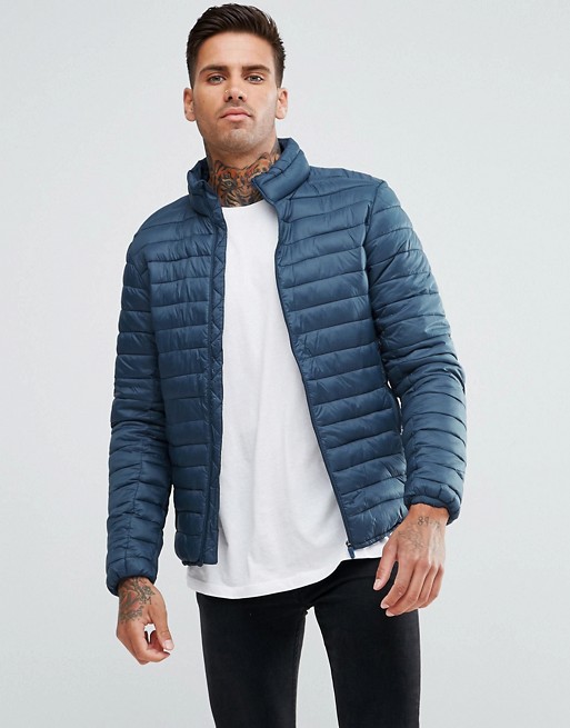 Pull&Bear | Pull&Bear Quilted Jacket In Navy