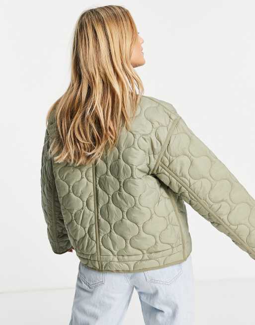 Pull and bear store quilted jacket