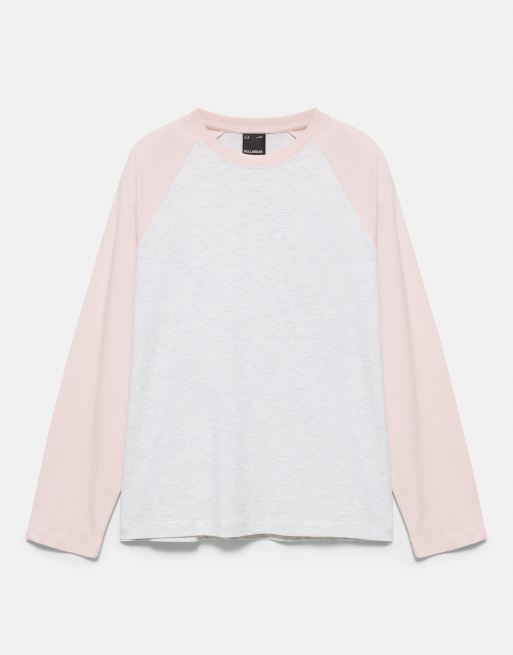 Pull&Bear Raglan sleeve t-shirt in pink, 7 of 7