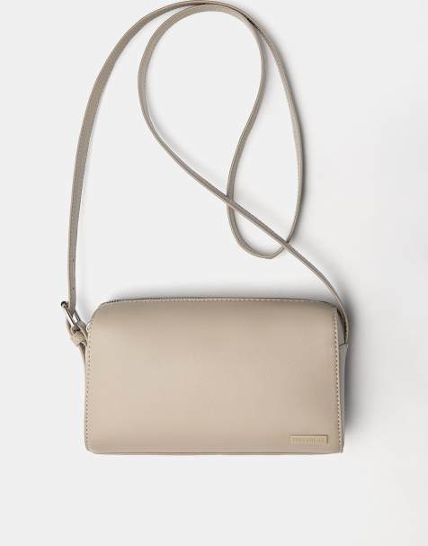 Pull&Bear - Råhvid crossbody-taske med lomme - view 1
