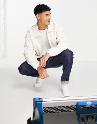 Pull&Bear - Råhvid Harrington-jakke
