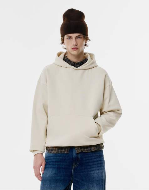 Pull&Bear - Råhvid hættetrøje - view 1