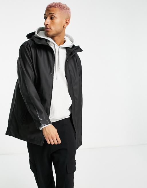 Pull&Bear raincoat in black | ASOS