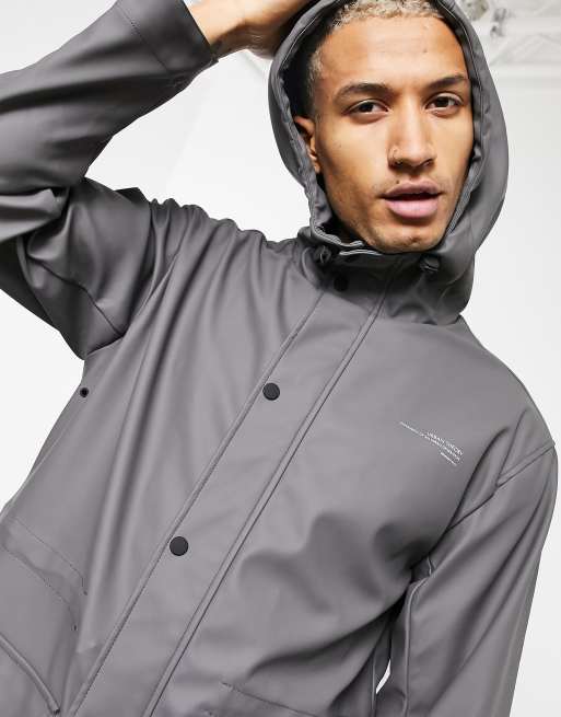 Pull&Bear raincoat in gray