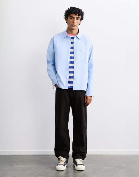 Pull&Bear raka jeans i svart - view 1